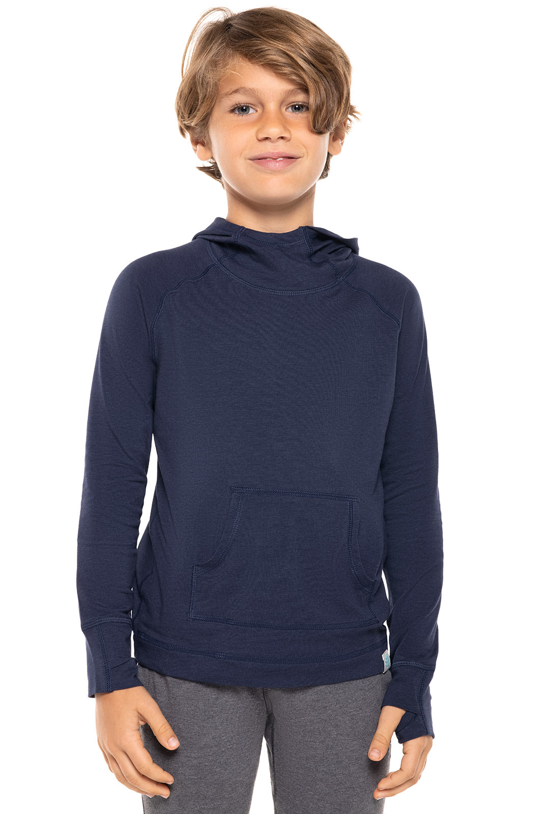 LumaLeo Kids Hoodie for Boys & Girls - Soft & Comfortable Navy Blue Pullover for Outdoor Play & School Activities
