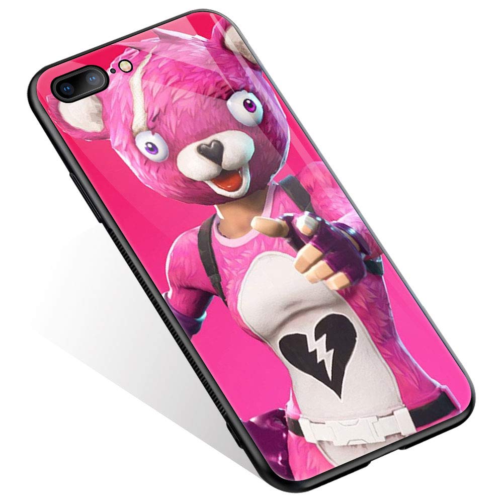 Anime Game 806 Pattern iPhone 8/7/SE 2020 Case - Shock-Absorbing TPU Bumper + Tempered Glass Back Protective Cover | Perfect for Gaming, Daily Use & Travel Protection