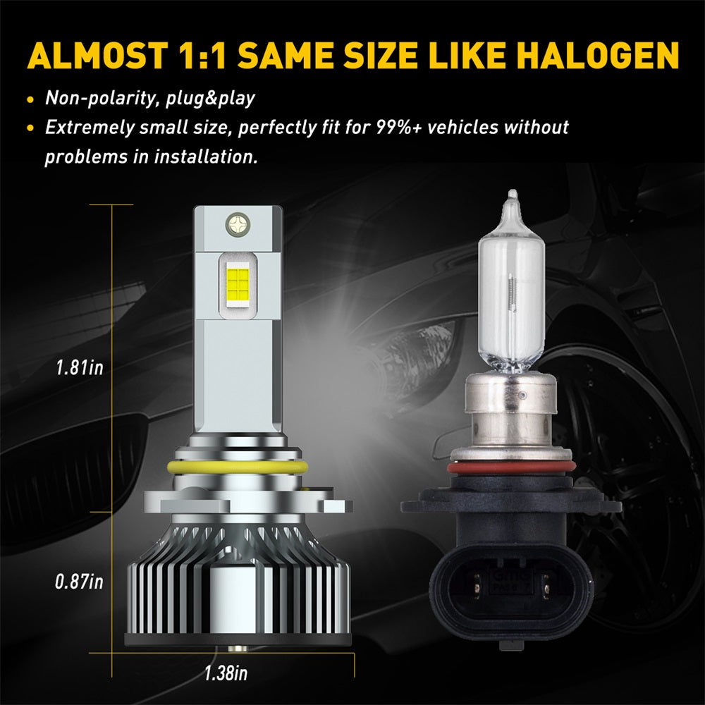 9005/HB3 LED Headlight Bulbs - 120W 24000 Lumens Super Bright Conversion Kit - 6500K Cool White - Perfect for Night Driving & Off-Road Vehicles