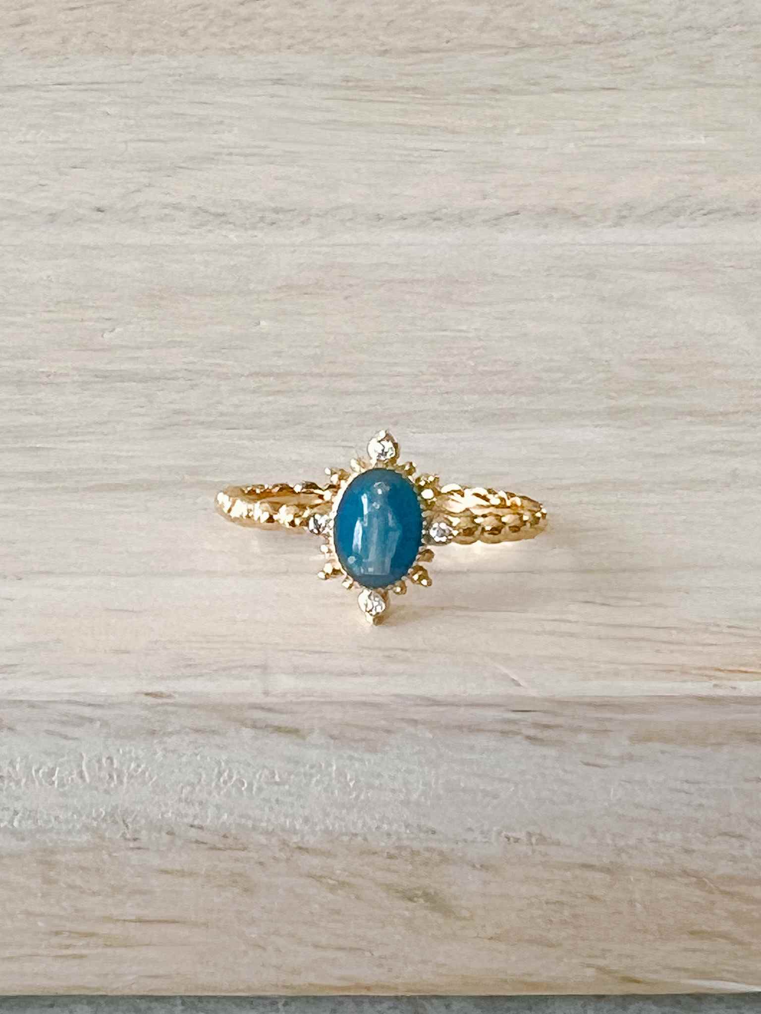 Lady Lourdes Ring - Elegant French Blue Cubic Zirconia Silver Ring for Women | Perfect for Weddings, Anniversaries & Special Occasions