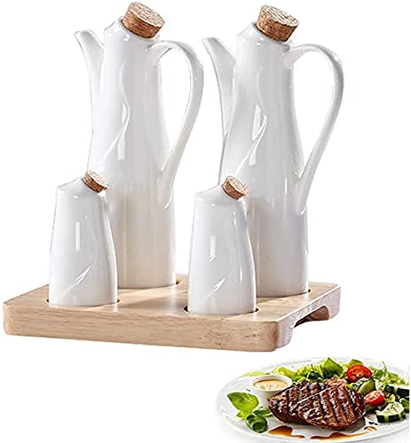 Premium Olive Oil Dispenser Bottle - 300ml Leak-Proof & Dust-Proof Ceramic Cruet for Oil, Vinegar & Sauces - Perfect for Kitchen, Dining Table & Gourmet Cooking