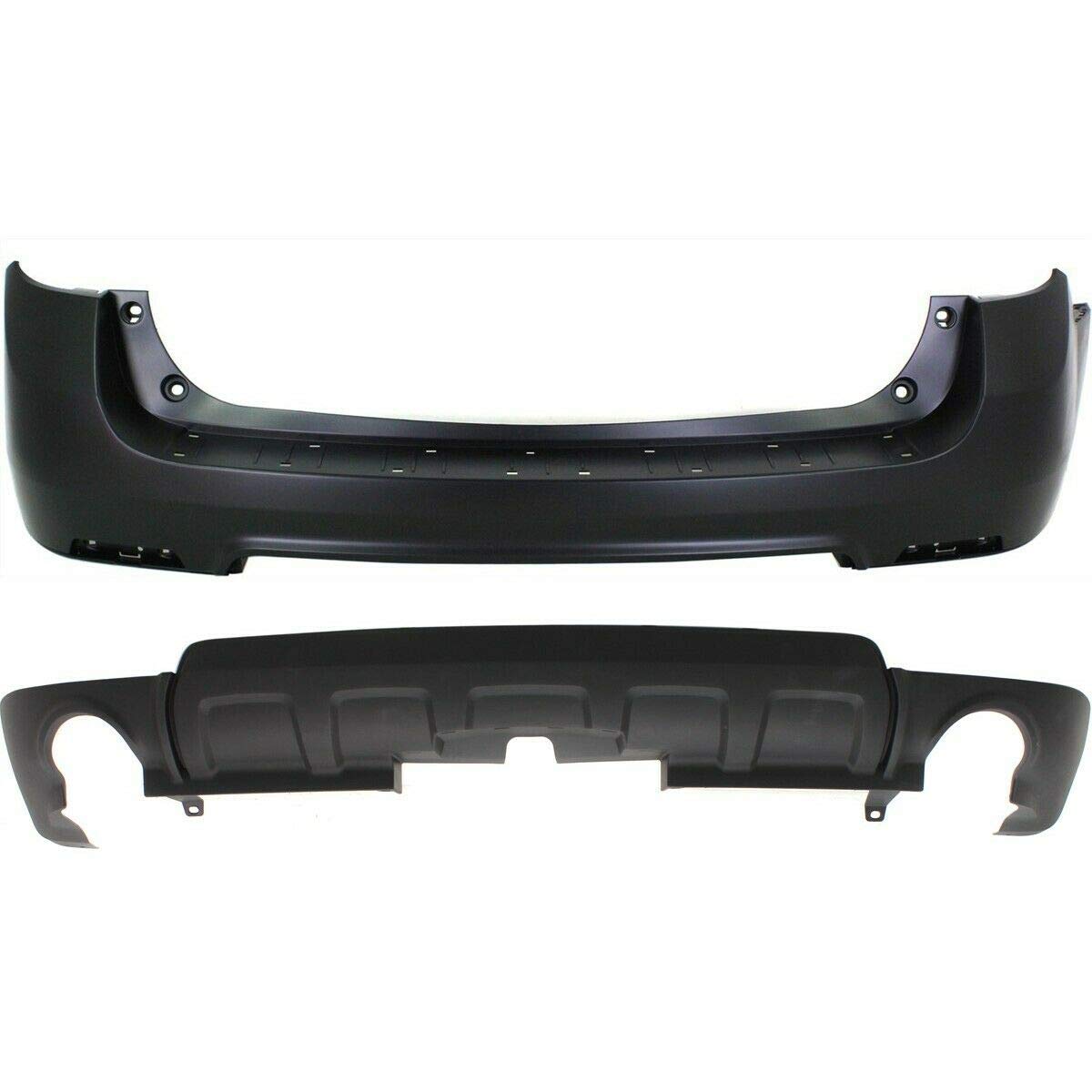 Premium Bumper Covers Set of 2 - Rear Upper Replacement for Chevy Equinox (2018-2023 Models) - Durable ABS Plastic, Perfect Fit, Easy Installation - Protect Your SUV from Scratches & Dents in Parking Lots & Daily Driving
