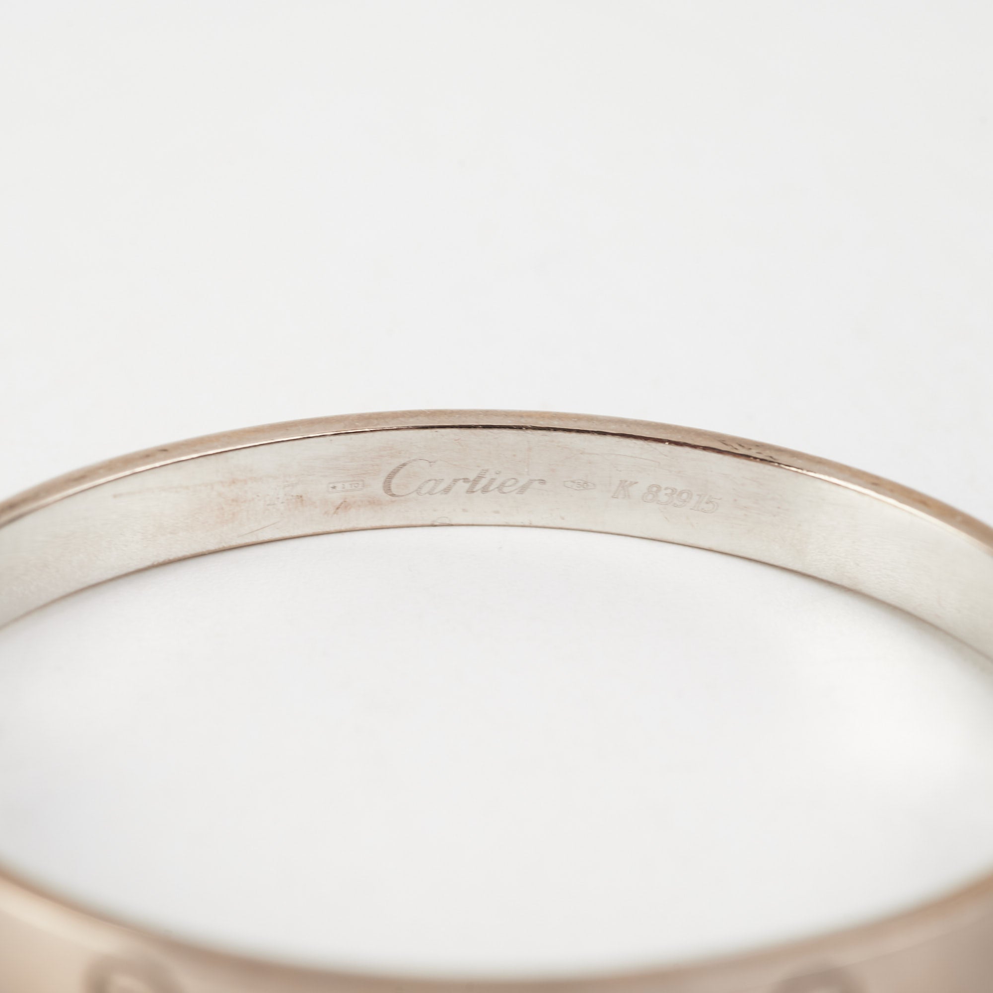 Cartier Love Bracelet in 18K White Gold - Size 17 with Classic Screw Design | Luxury Jewelry for Women, Anniversary Gifts & Special Occasions