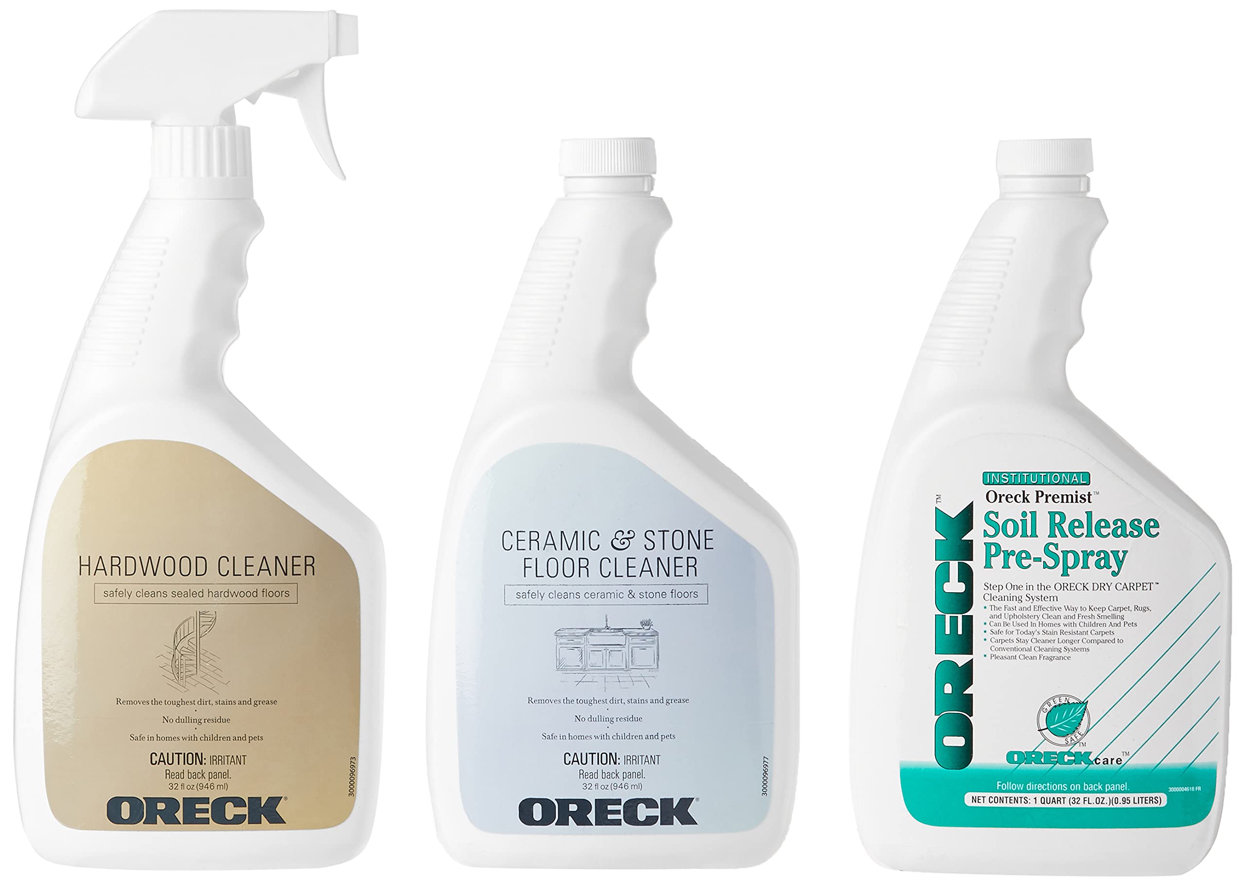 Oreck Orbiter Complete Clean Value Kit - 3 Pack (32 oz Bottles) | Hardwood, Ceramic & Stone Floor Cleaner with Soil Release Pretreatment Spray | Residue-Free Cleaning Solution | Ideal for Home, Office & Commercial Use