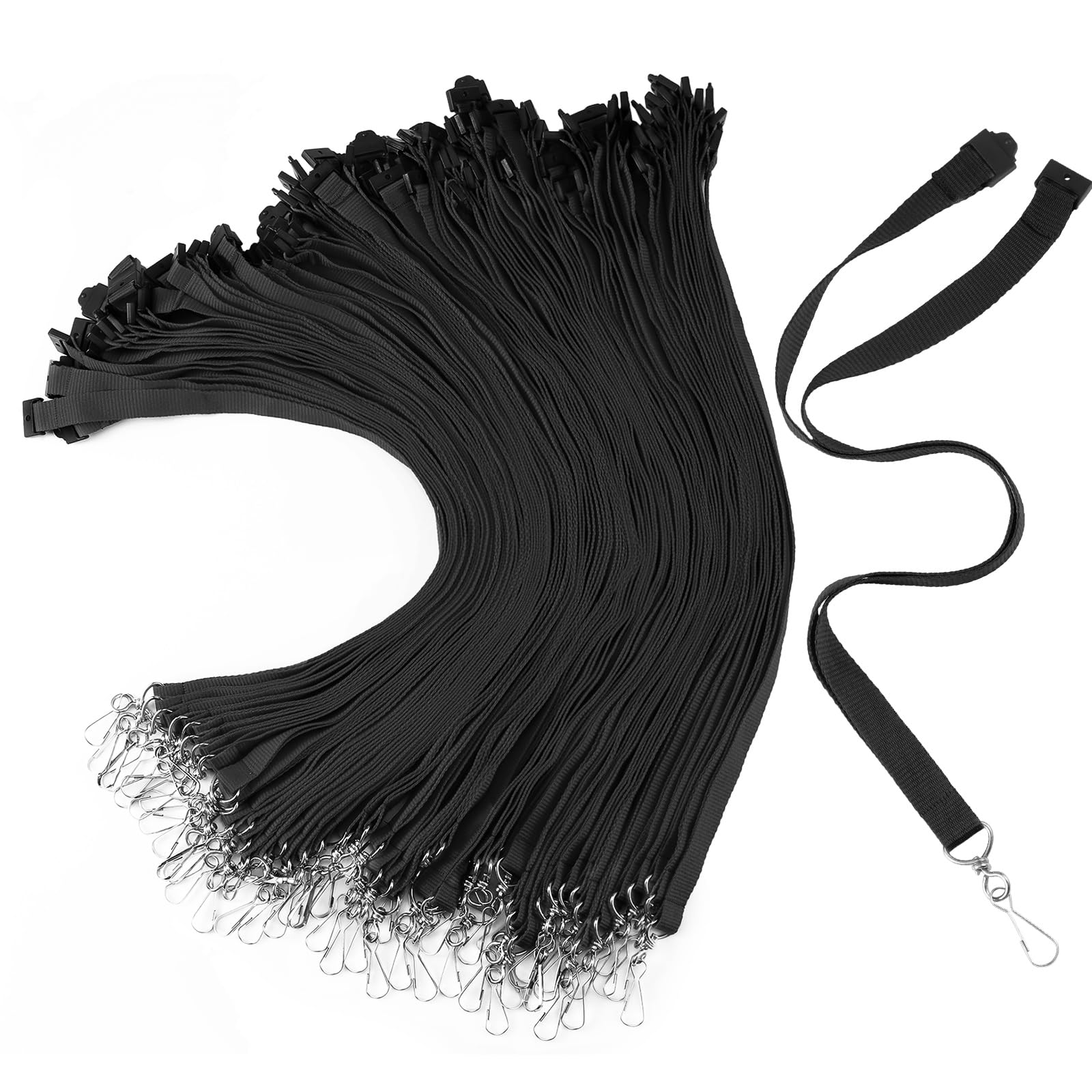 120 Pcs Breakaway Lanyards with J Hook for ID Badges - Office & Event Use