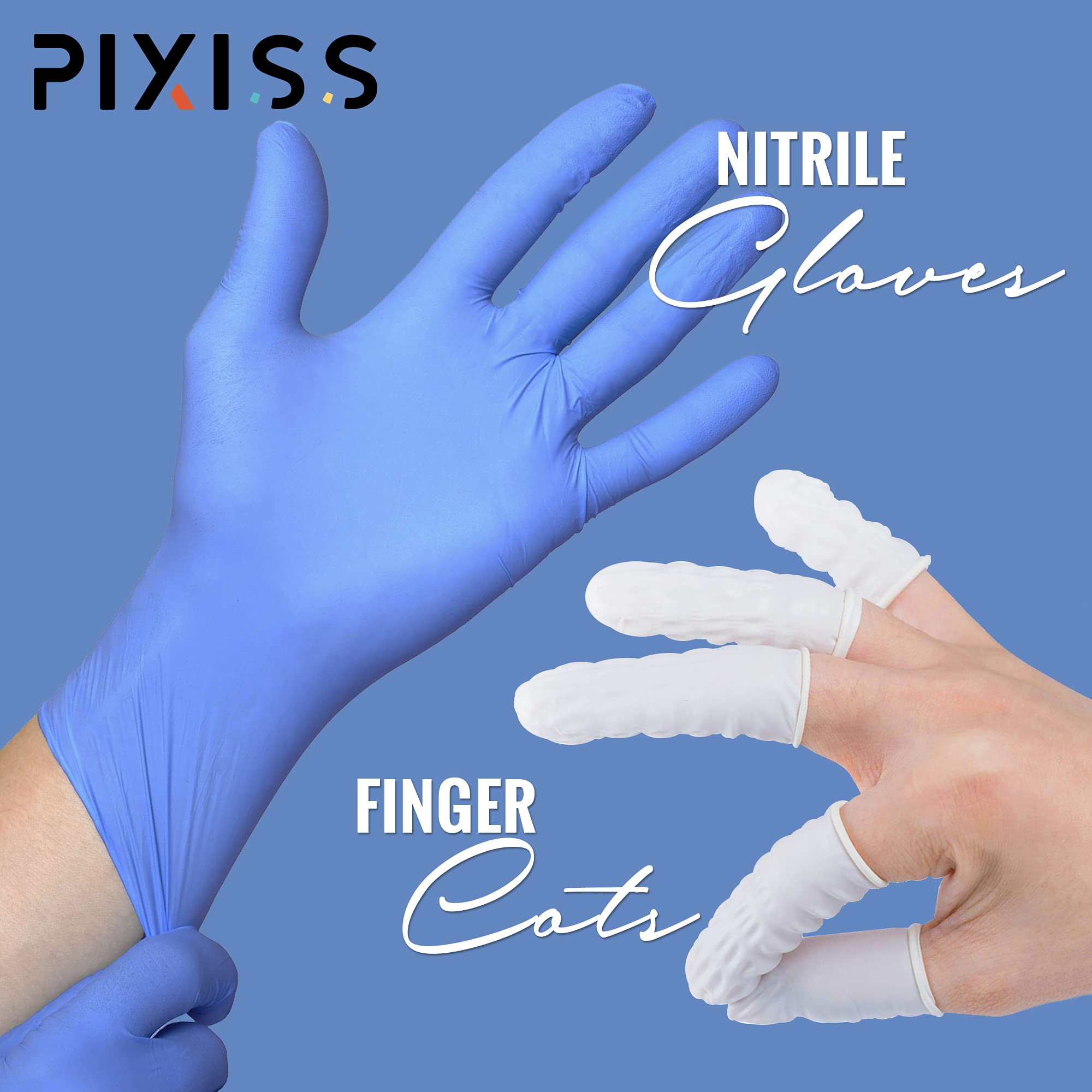 Pixiss 100ml Silicone Resin Measuring Cups Kit - 1oz Epoxy Resin Mixing Tools with Popsicle Sticks, Pipettes, Finger Cots, Gloves & Mat for Jewelry Making, DIY Crafts, Resin Art, and Mold Casting