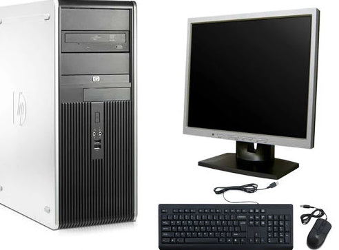 Refurbished HP DC 7900 Tower PC - Intel Core 2 Duo 2.93GHz, 4GB RAM, 1TB HDD, DVD-RW, WiFi, Windows 10 Pro 64-bit with 19