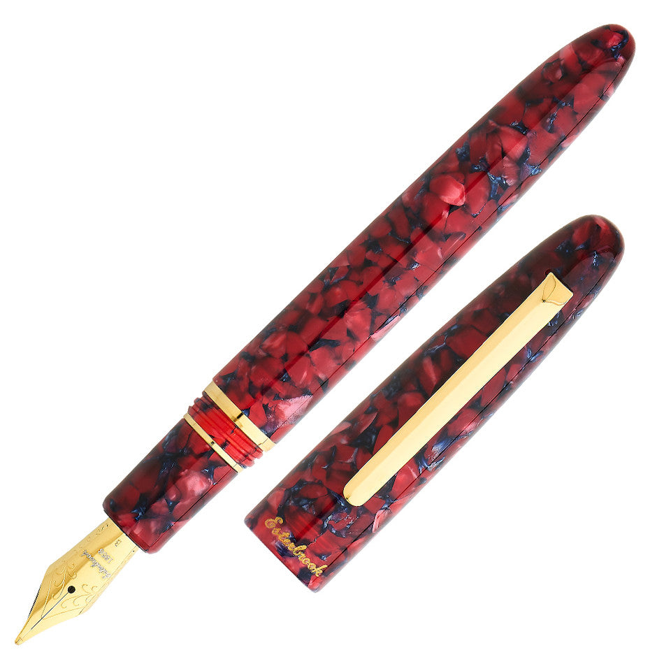 Esterbrook Estie Fountain Pen - Scarlet with Gold Trim, Custom Scribe Nib - Luxury Writing Instrument for Professionals & Calligraphy Enthusiasts - Perfect for Office, Journaling & Gift Giving