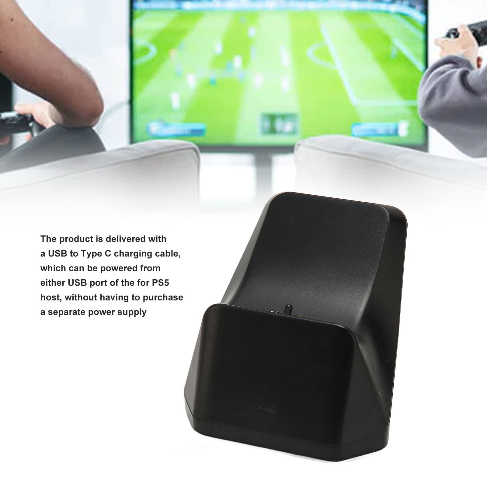 USB C Controller Charger Dock Station with LED Light Indicator - Fast Charging Stand for PS5, Xbox, Switch Pro Controllers - Perfect for Gaming Setup & Night Play