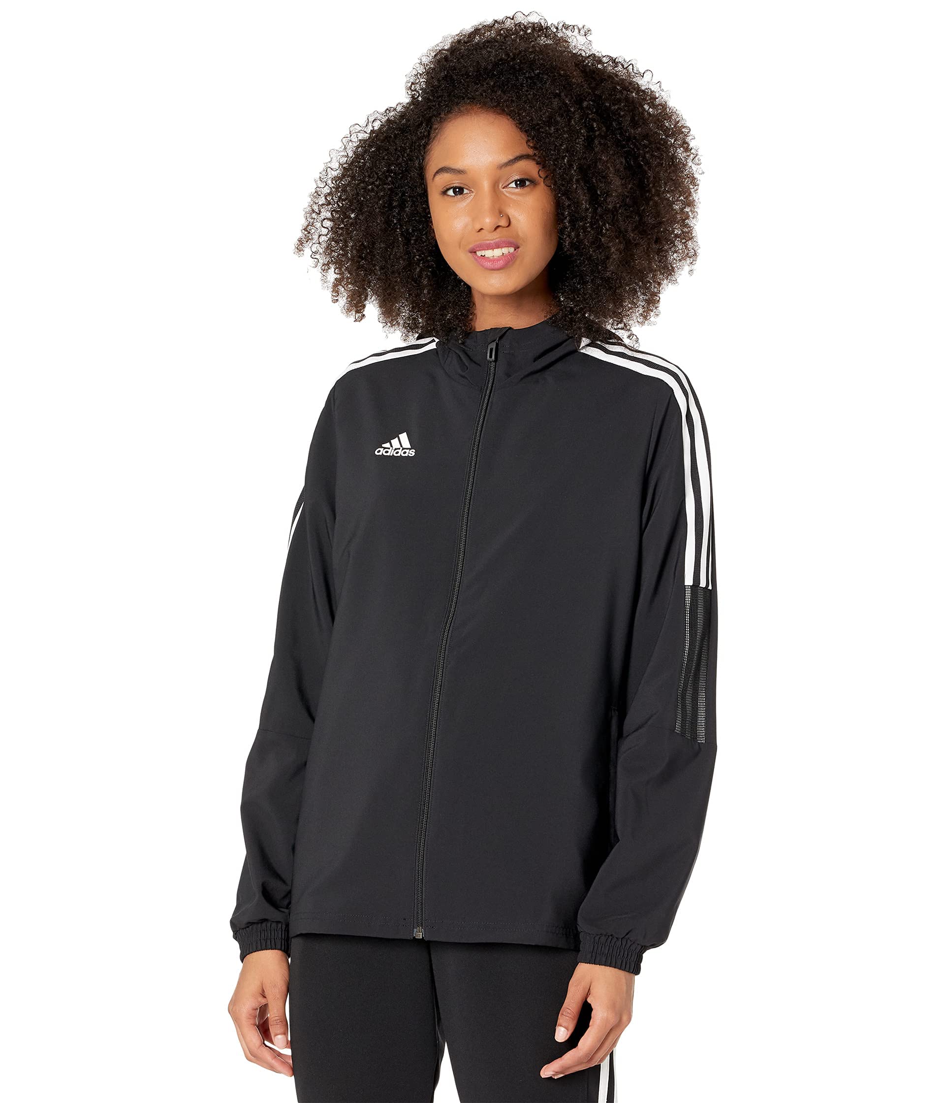Adidas Women's Tiro 21 Windbreaker Jacket - Lightweight Water-Resistant Running Jacket for Outdoor Sports & Casual Wear