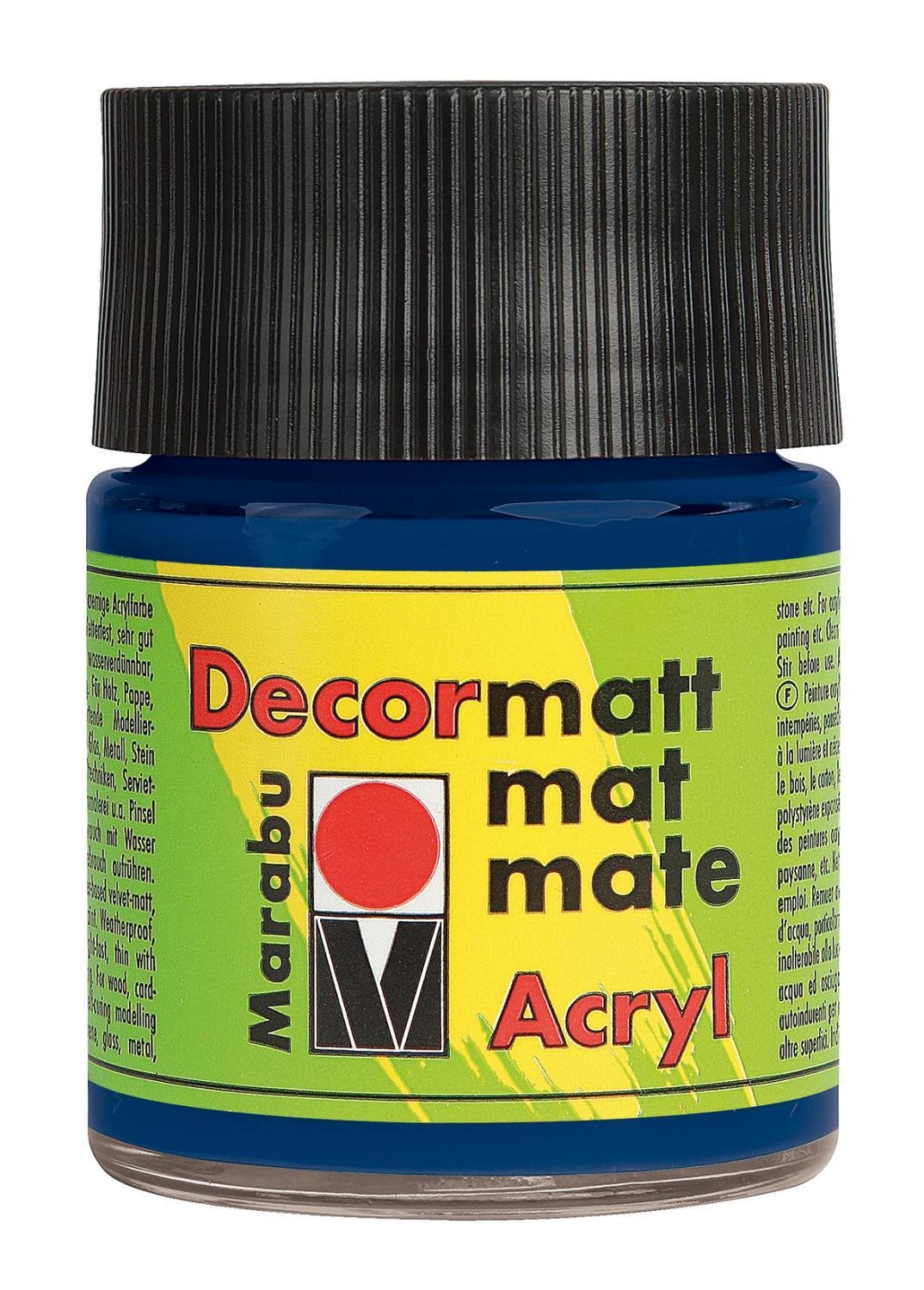 Marabu Decormatt Acrylic Paint 50ml - Premium Matte Finish for Artists & DIY Crafts - Perfect for Canvas, Wood, Fabric & Home Decor Projects