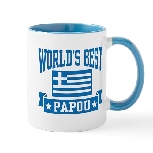 White/Blue Inside - World'S Best Papou