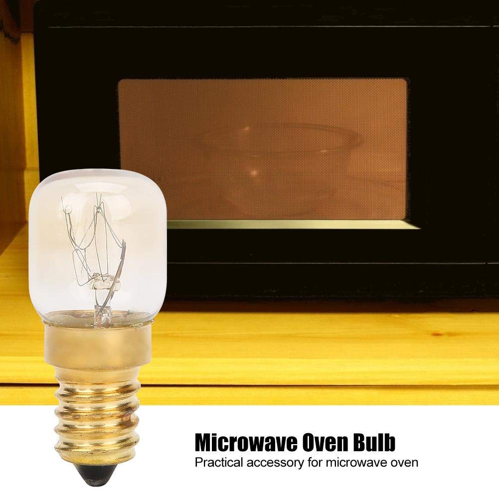 10Pcs 15W E14 Brass Microwave Oven Light Bulbs - 300℃ High Temperature Resistant - Replacement Parts for Microwave, Oven, and Small Appliances - Perfect for Home Kitchen and Commercial Use