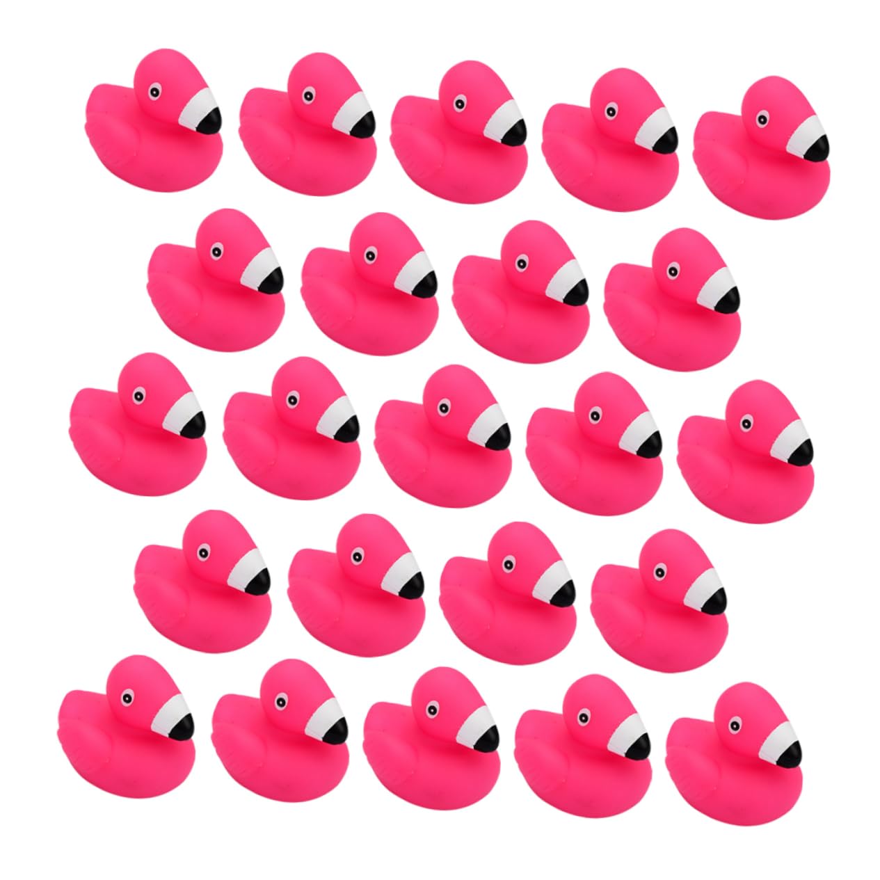 48 Pcs Flamingo Bath Toys for Kids - Non-Toxic Vinyl Water Play Toys for Bathtub, Pool & Beach Fun - Safe Rosy Pink Floating Ducks for Toddlers & Babies