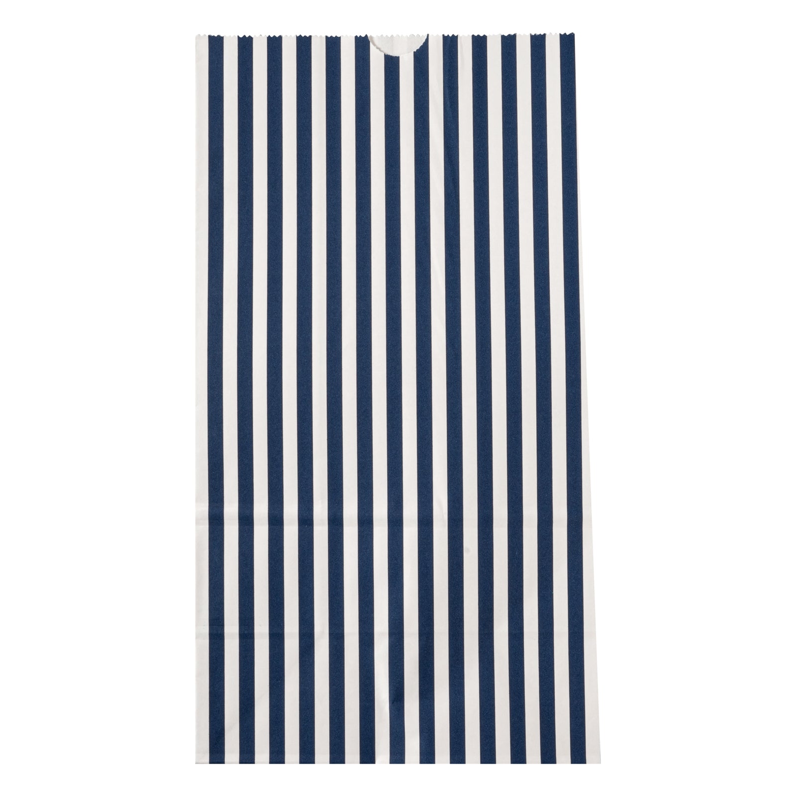 Premium Blue and White Striped Paper Bags - 12 lb Weight Capacity, 7 x 4.25 x 12.5 Inches (100 Count Box) - Perfect for Gift Wrapping, Party Favors, and Retail Packaging