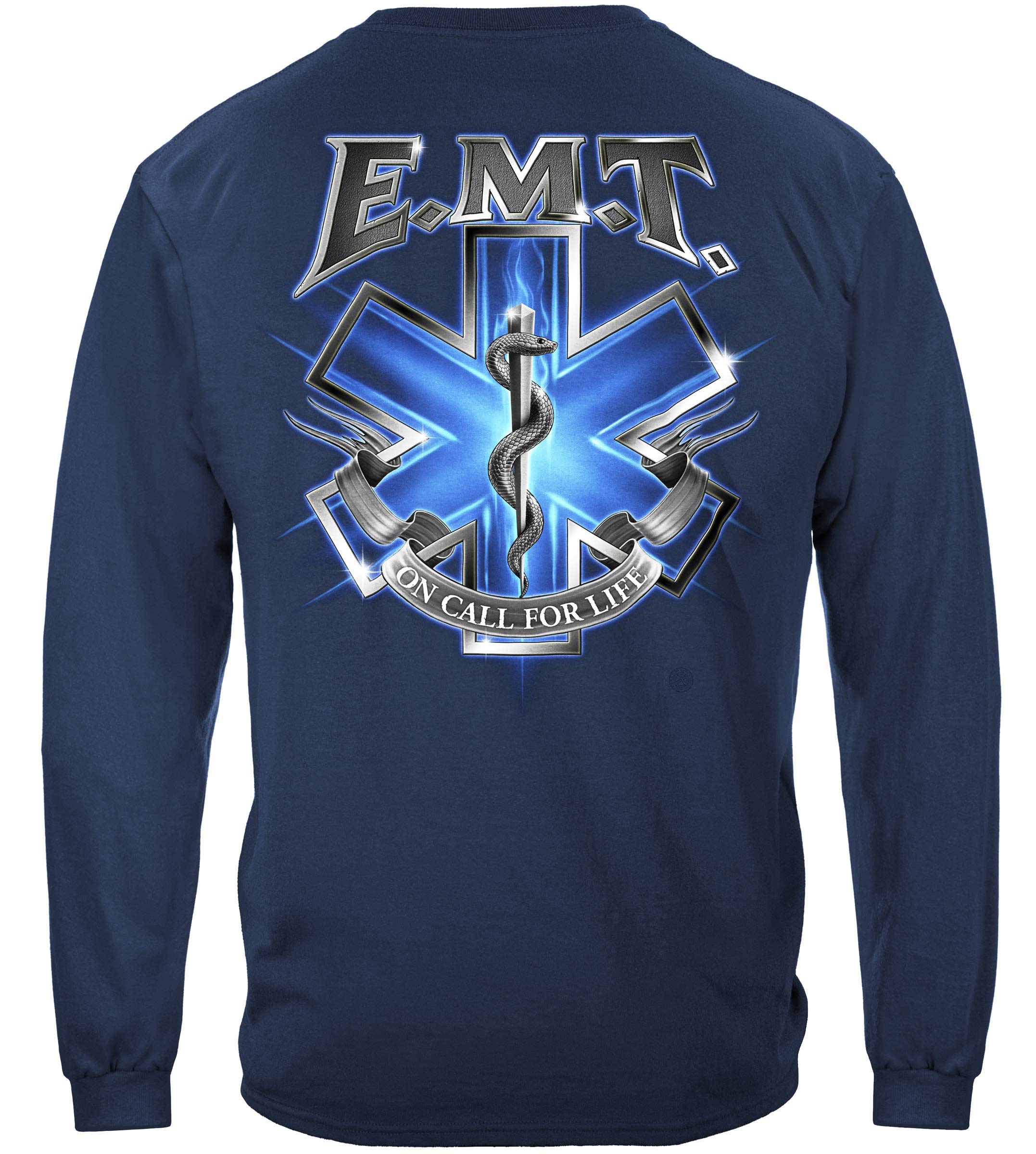 First Responders T-Shirt - Thin Red Line Long Sleeve Shirt for Firefighters & EMS - FF2058LS - Perfect for Duty, Appreciation Gifts & Community Support