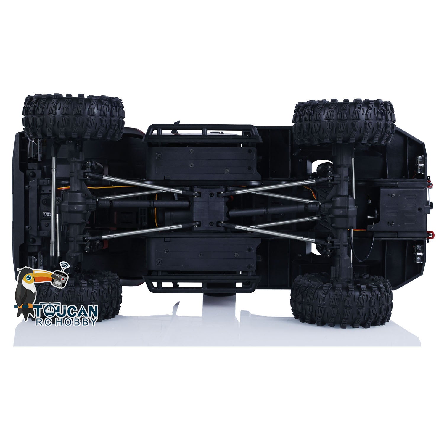 CrossRC EMO X3 1/8 Scale 4WD RC Towing Rescue Truck - 4x4 Remote Control Crawler with LED Light System & 2-Speed Transmission - Off-Road Adventure & Emergency Simulation Vehicle