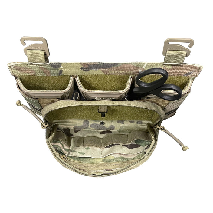 Agilite Pincer Placard - Tactical Triple Magazine Pouch for AR15, M4 & AK47 | Military-Grade MOLLE Compatible Chest Rig | Perfect for Airsoft, Hunting & Outdoor Adventures