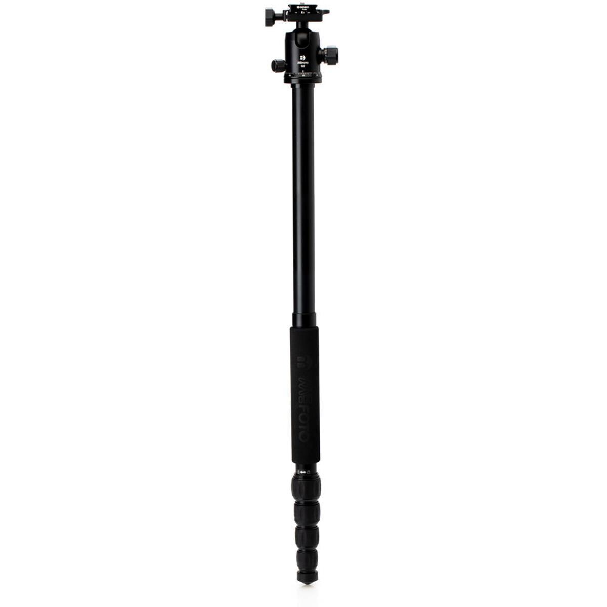 Benro MeFoto GlobeTrotter Aluminum Travel Tripod Kit - Lightweight Compact Camera Stand with Ball Head for DSLR/SLR/Mirrorless - Perfect for Travel Photography, Hiking & Outdoor Adventures (Black)