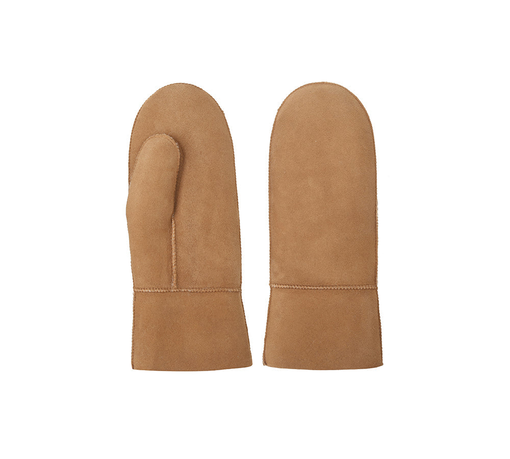 Australian Shepherd® Fluffy Sheepskin Wool Men's Mittens - Warm Winter Gloves for Outdoor Activities, Skiing, and Snowboarding