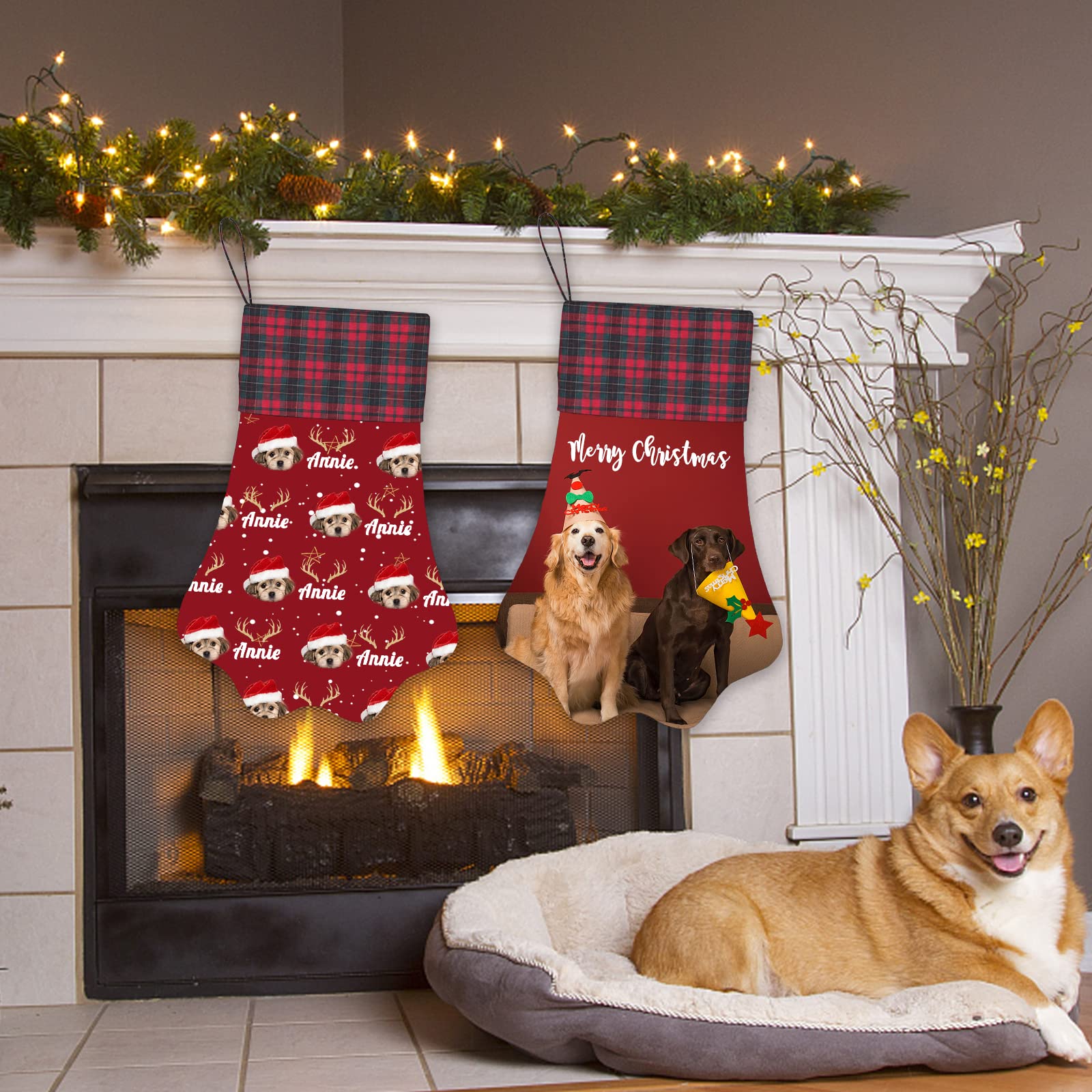 Custom Personalized Christmas Stockings for Dogs & Cats - Large 17