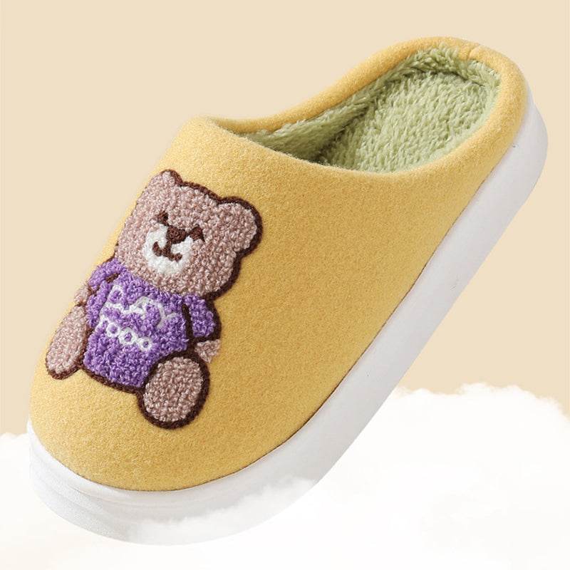 Cozy Teddy Bear Slippers for Women & Men - Soft Plush Indoor House Shoes with Non-Slip Sole - Perfect for Winter, Lounge, Home Comfort & Gift Giving