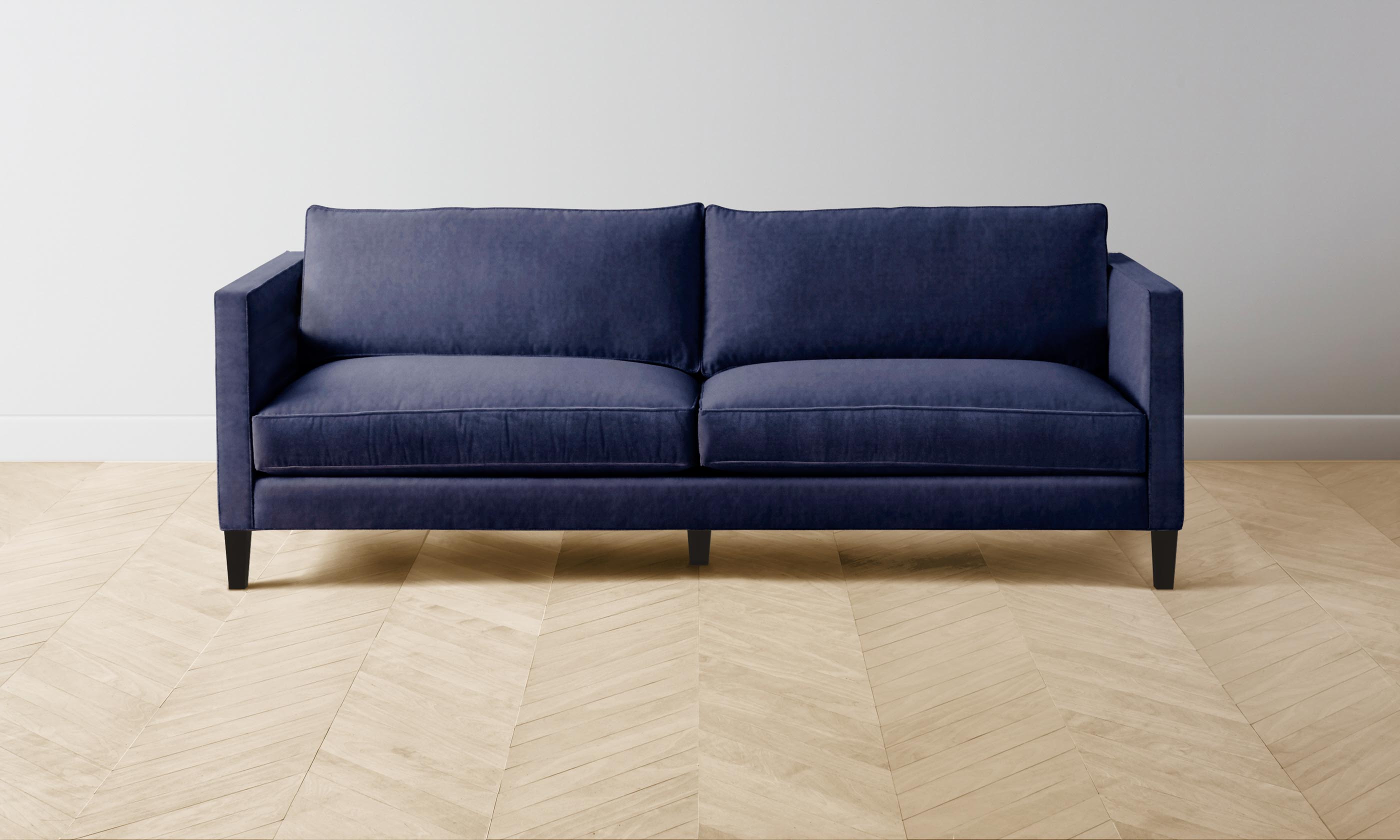 The Crosby Sectional Sofa - Luxurious Performance Velvet in Midnight Blue - Perfect for Living Rooms, Family Rooms & Cozy Spaces