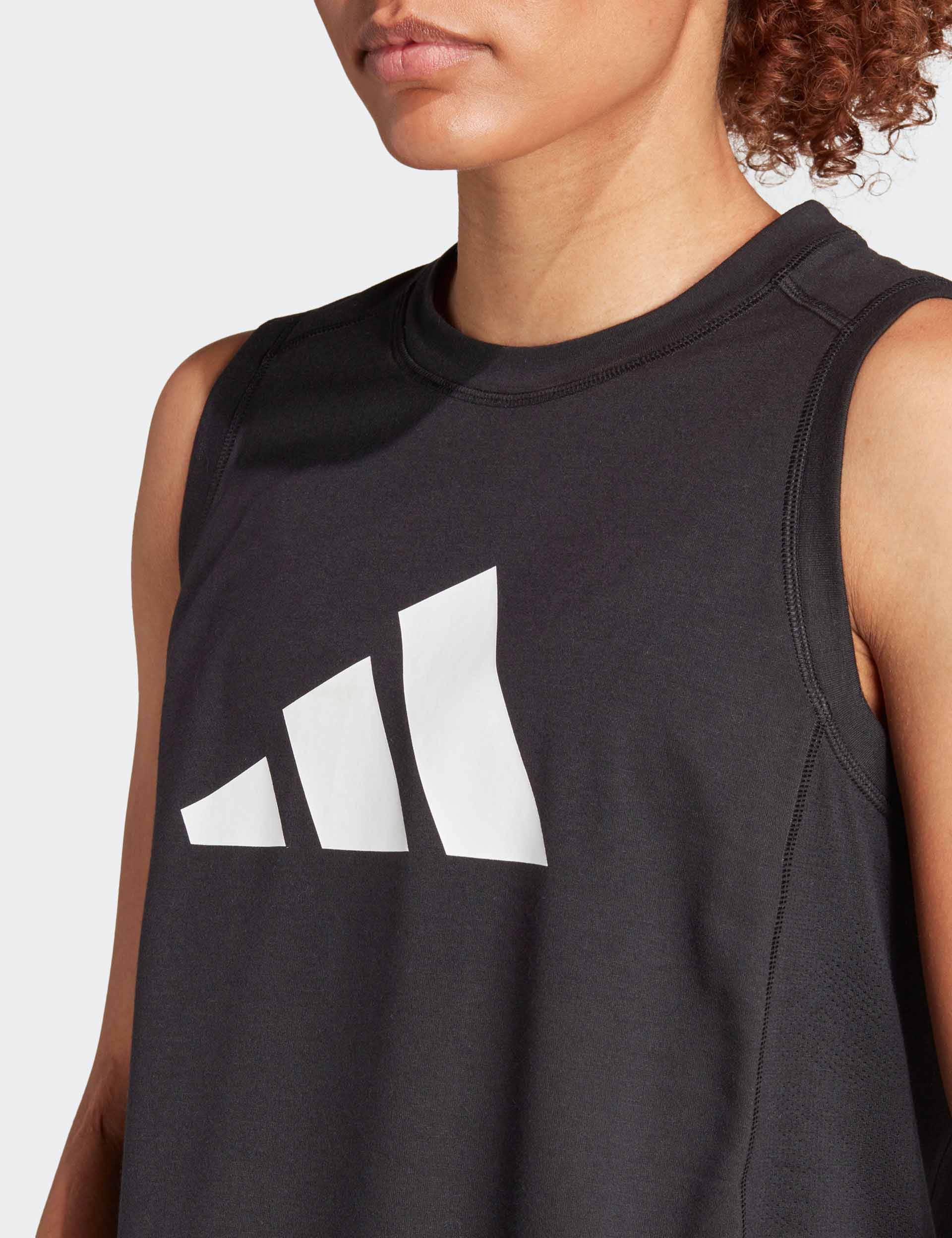 High-Performance Logo Training Tank Top for Men & Women - Breathable Workout Shirt for Gym, Running & Fitness - Black