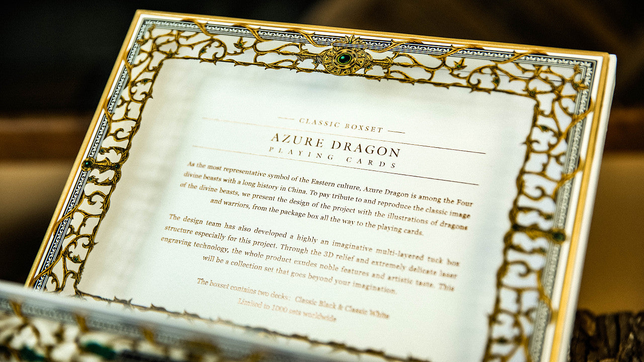 Premium Azure Dragon Playing Cards - Elegant Dragon-Themed Deck for Poker, Magic Tricks & Collectors | Perfect for Card Games, Gifts & Collectibles