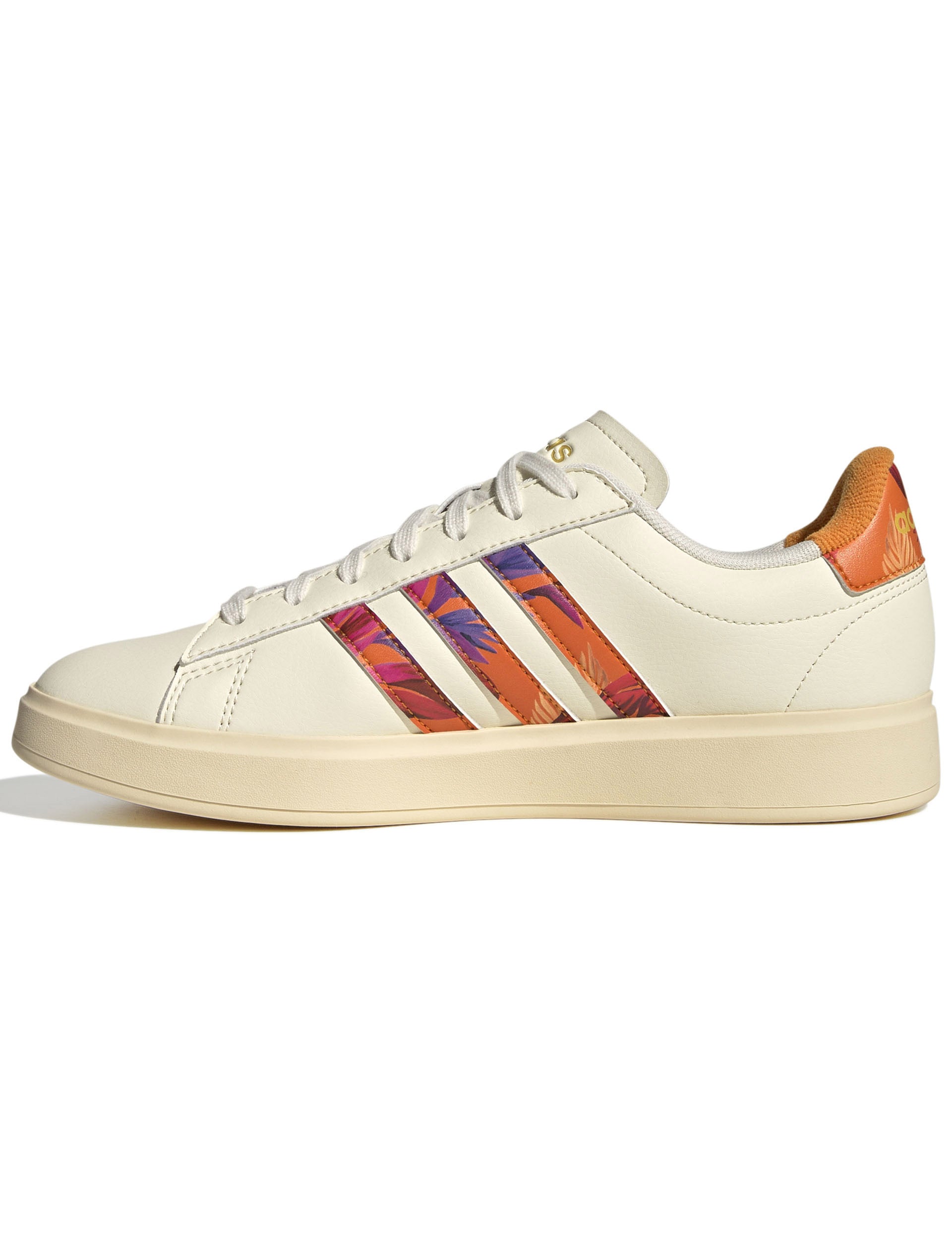 Adidas Grand Court 2.0 Women's Sneakers - Cream White/Warm Vanilla/Gold Metallic - Comfortable Casual Shoes for Walking, Work & Everyday Wear