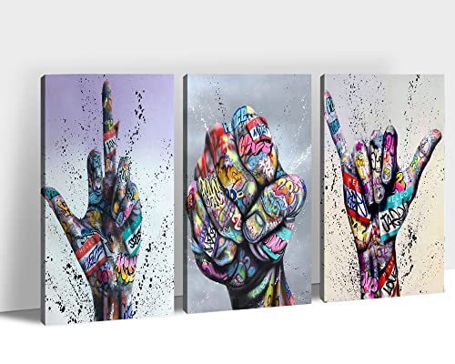 3 Pieces Graffiti Canvas-21