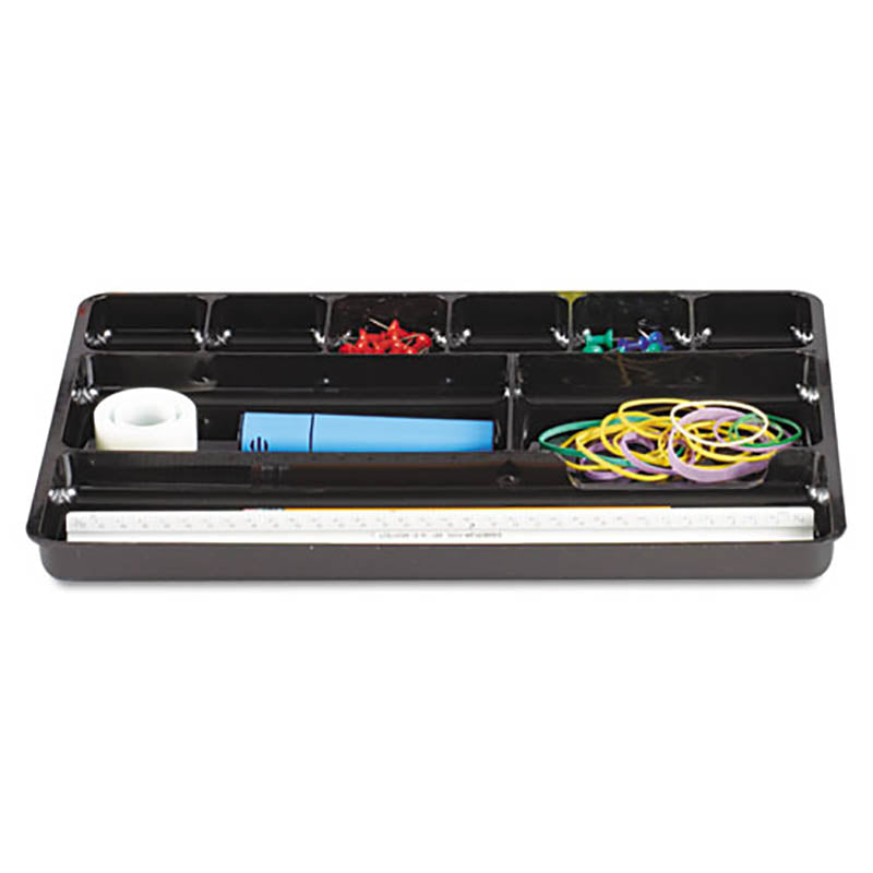 9-Compartment Plastic Drawer Organizer for Office, Kitchen & Bathroom Storage - Space-Saving Desk & Cabinet Organizer