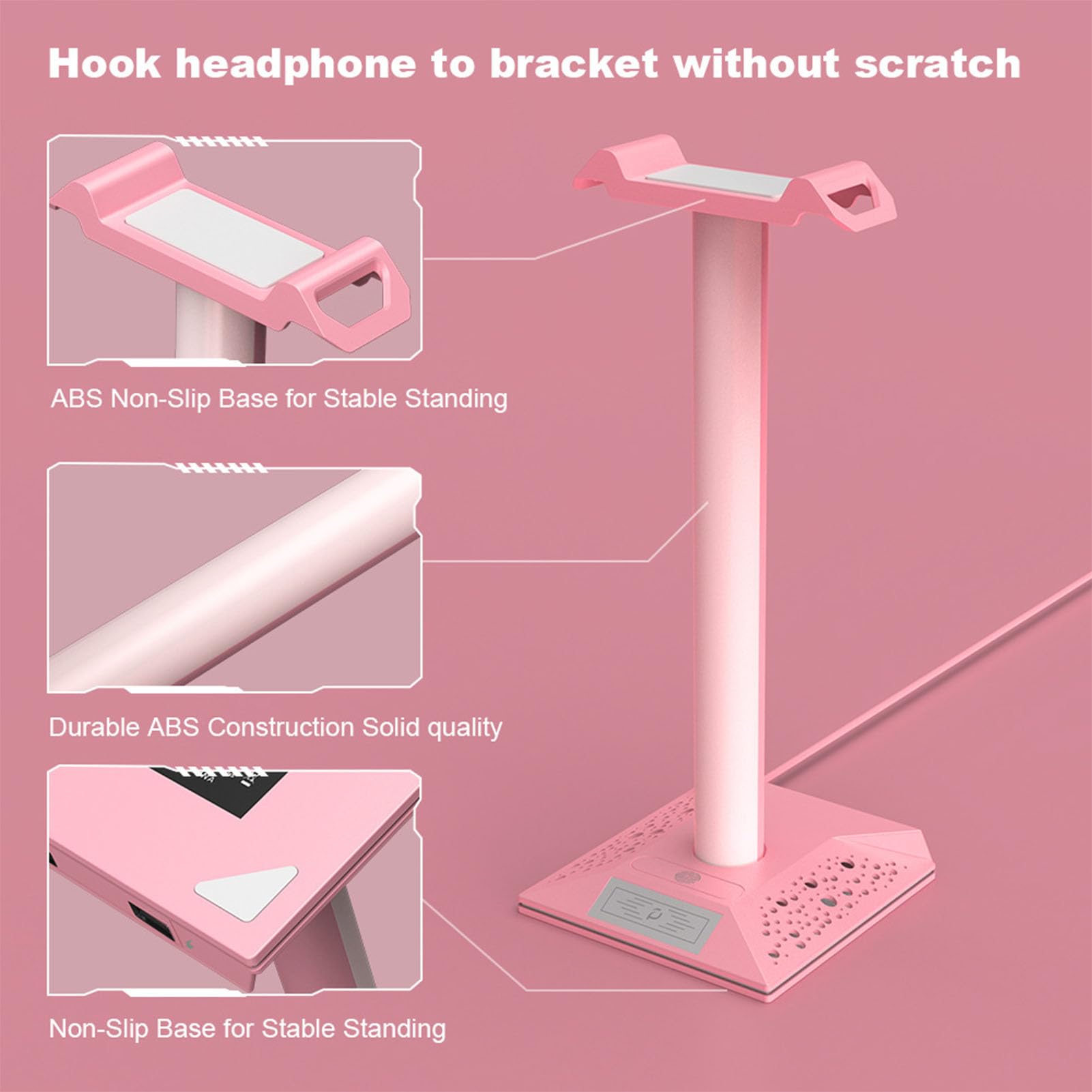 RGB Gaming Headset Stand with 10 Lighting Modes | USB Charging Headphone Holder | Professional Cool LED Display for Gaming Setup & Desk Organization | Perfect for Gamers & Streamers