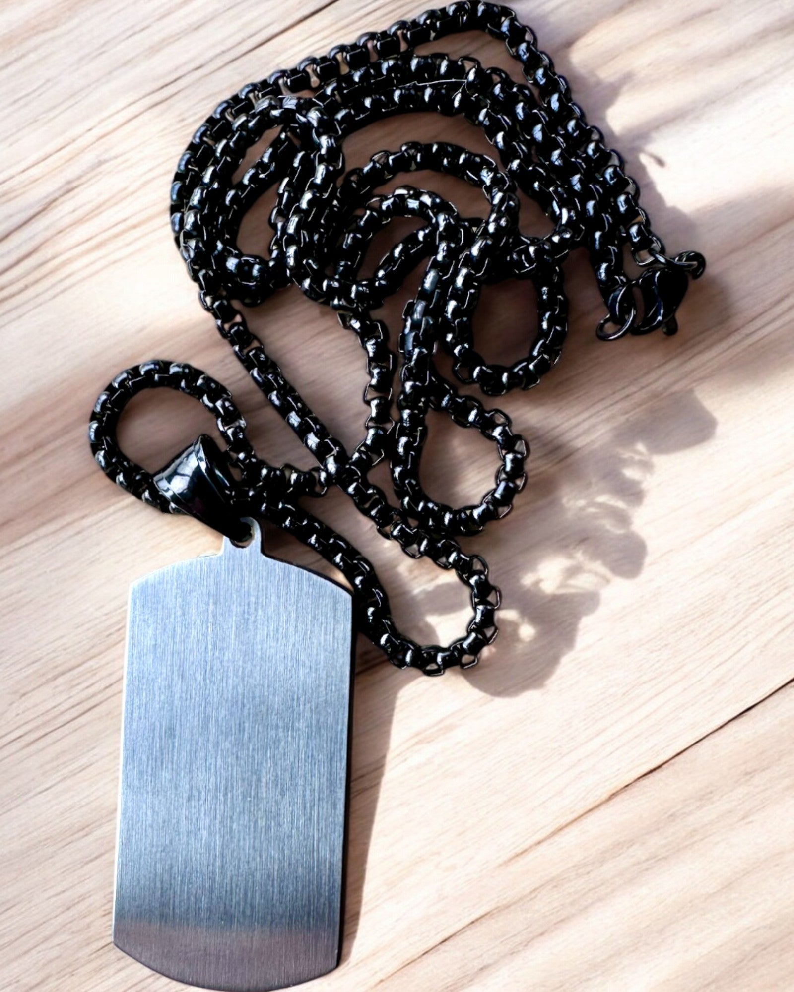 Elegant Men's Necklace with Personalized Engraving - Perfect Strength Symbol Gift for Him - Ideal for Anniversaries, Birthdays & Special Occasions