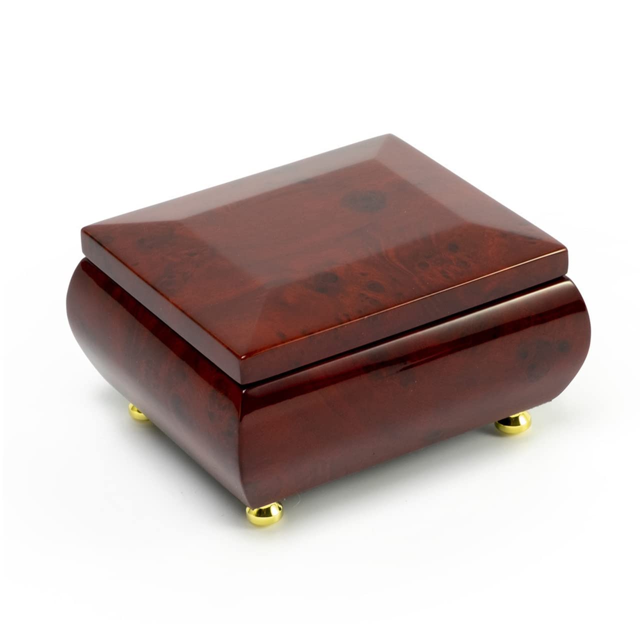 23-Note Wood Tone Classic Beveled Top Music Jewelry Box - Beauty and The Beast Inspired - Perfect for Gift Giving, Jewelry Storage & Disney Collectors
