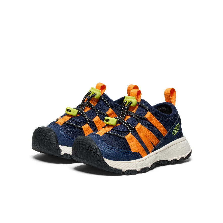 Motozoa Toddler Sneakers for Boys & Girls - Navy Blue & Bright Marigold Colors | Comfortable Kids Shoes for Playground, School & Everyday Wear