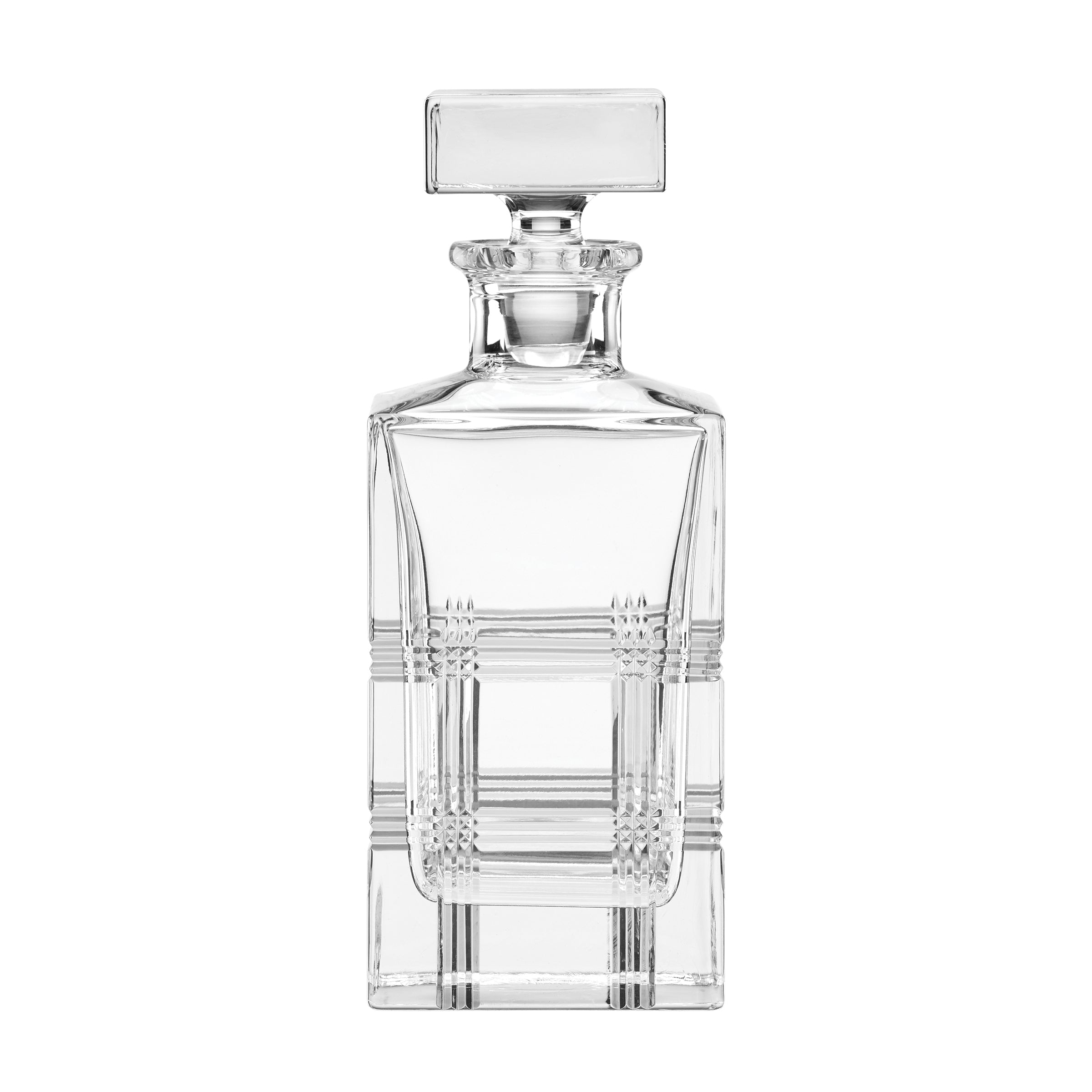 Premium Hudson Crystal Decanter Set - Elegant Glass Whiskey Decanter with Stopper for Bourbon, Scotch & Liquor - Perfect for Home Bar, Gifts & Entertaining