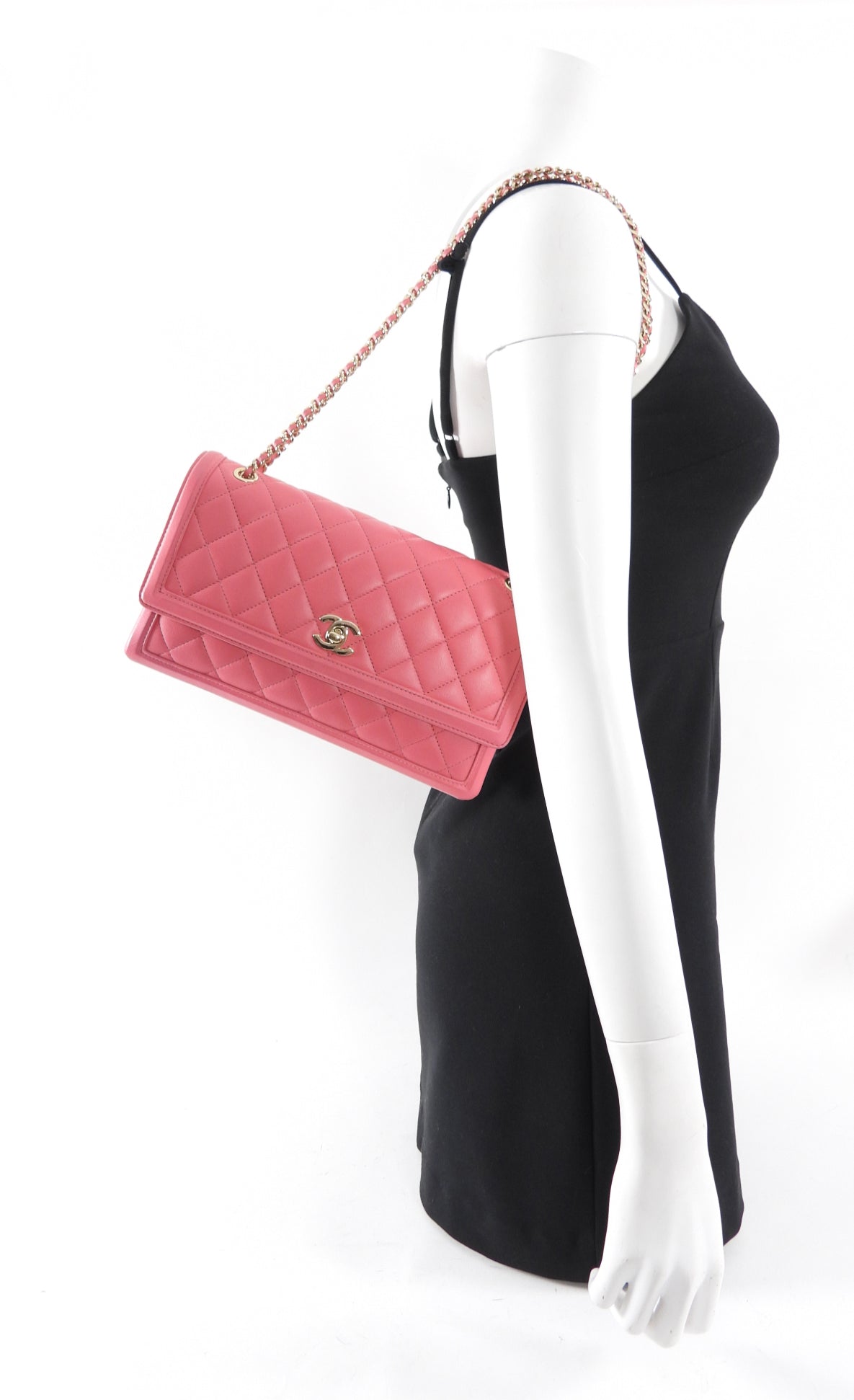 Chanel Pink Quilted Leather 3 Compartment Flap Bag - Luxury Designer Handbag for Women, Perfect for Parties, Dating & Everyday Use