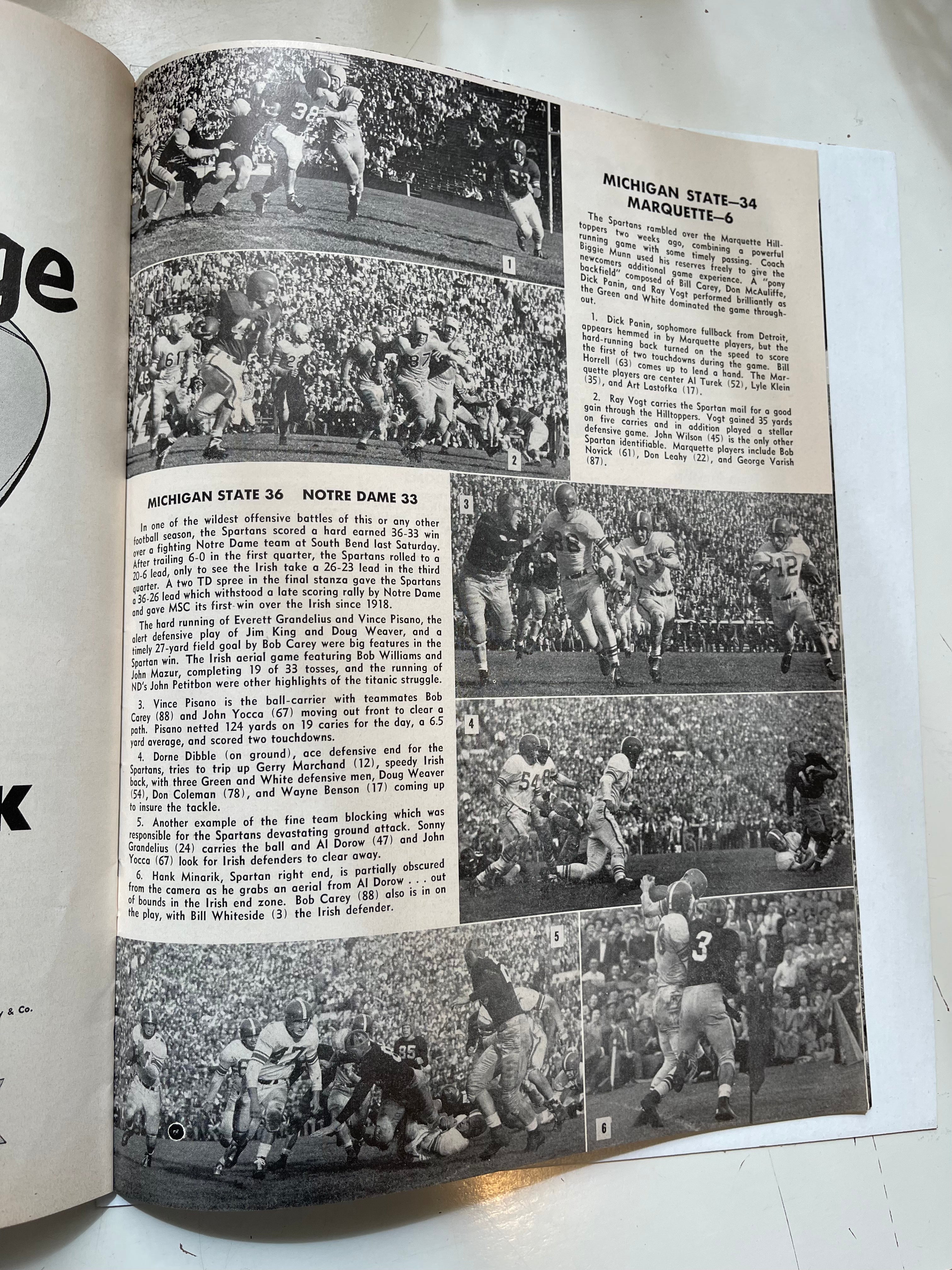 Vintage 1950 Spartans vs Indiana Football Game Program - Collectible NCAA Memorabilia for Sports Fans and History Enthusiasts | Perfect for Framing, Display, and Sports Memorabilia Collections