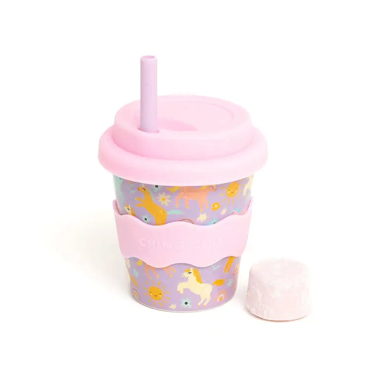 Purple Unicorn Babyccino Cup 120ml - Cute Toddler Sippy Cup for Hot & Cold Drinks - Perfect for Daycare, Travel & Home Use