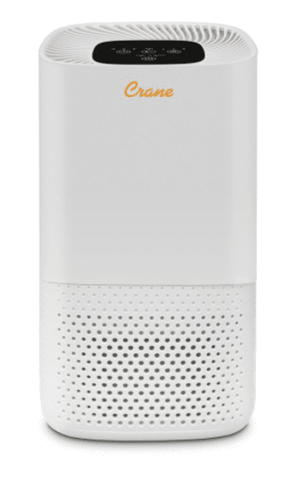 Crane True HEPA Air Purifier for Home - Compact Air Cleaner with H13 Filter for Allergies, Dust, Smoke, Pet Dander - Ideal for Bedroom, Office, Nursery & Small Spaces (300 sq ft)