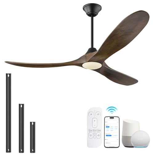 Walnut Ceiling Fans with Lights