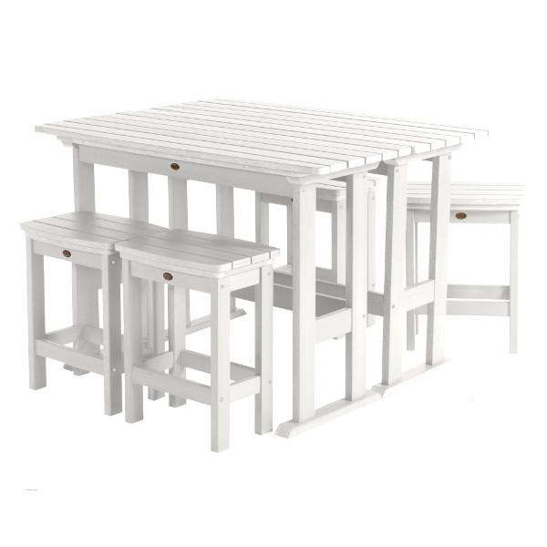 Lehigh 6-Piece Counter Height Balcony Patio Set - Outdoor Dining & Relaxing Furniture for Small Spaces