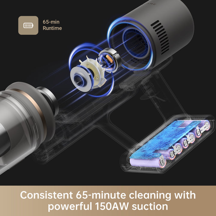 Dreame Z10 Station Cordless Stick Vacuum Cleaner with Self-Emptying Dock - Powerful 150AW Suction, 60-Day Dust Capacity, Ideal for Pet Hair, Hard Floors & Carpets | Perfect for Home Cleaning & Pet Owners