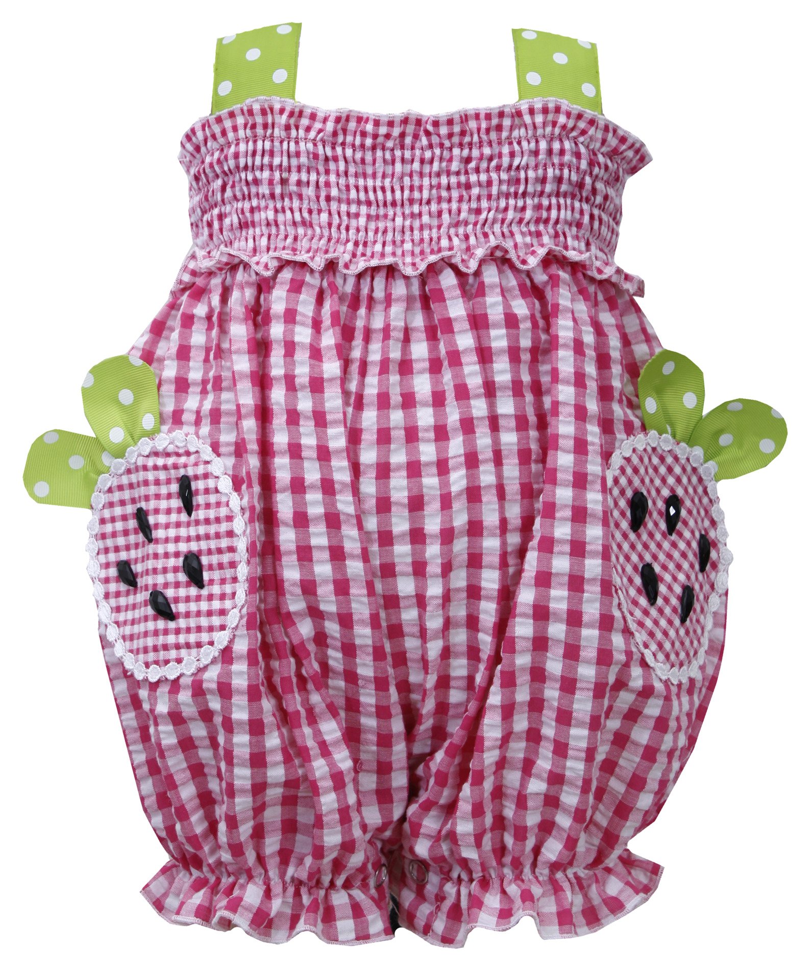 Bonnie Jean Baby & Toddler Girls' Smocked Romper Outfit - Cute Summer Dress for Infants & Toddlers - Perfect for Playdates, Parties & Photo Shoots