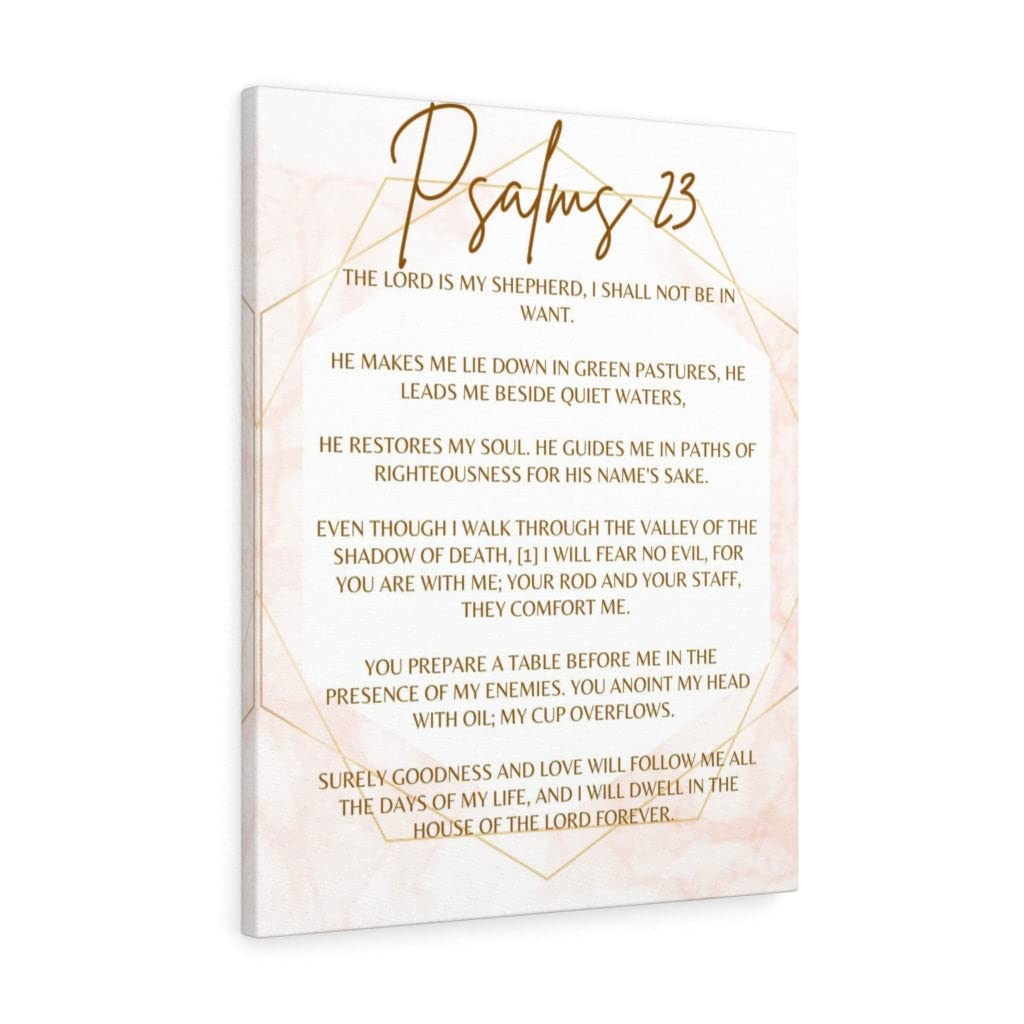Christian Wall Art - The Lord is My Shepherd Psalms 23 Bible Verse Print - Ready to Hang Scripture Decor for Home, Church & Office - Inspirational Gift for Weddings, Baptisms & Housewarmings