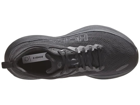 HOKA Men's Bondi 8 Wide Running Shoes - Black/Black | Cushioned Road Shoes for Long Distance Running & Walking | Perfect for Marathon Training, Jogging & Everyday Comfort