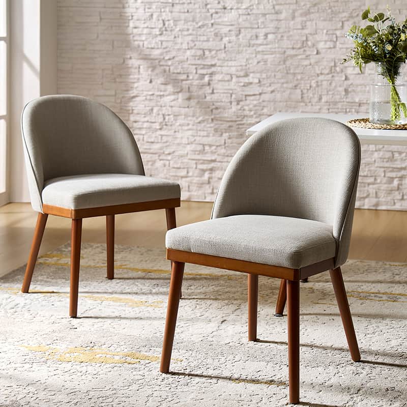 Serta Upholstered Dining Chairs with Solid Wood Legs - Comfortable Modern Kitchen & Dining Room Seating (Set of 2/4/6) for Home, Restaurant, or Office Use