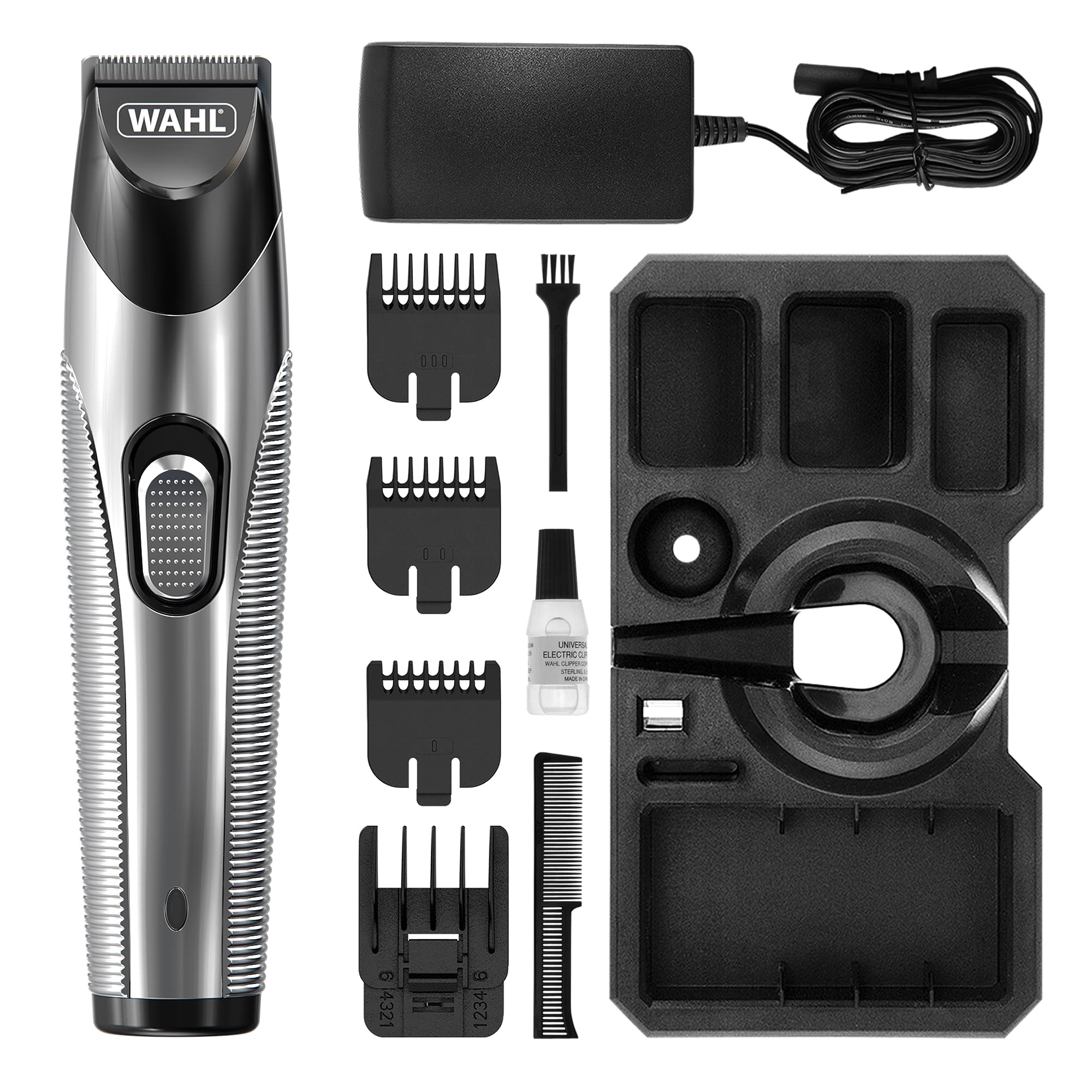 Wahl Professional Cordless Beard Trimmer for Men - Rechargeable Stubble & Hair Trimmer Kit with Precision Blades - Perfect for Home Grooming, Travel & Barbershop Use