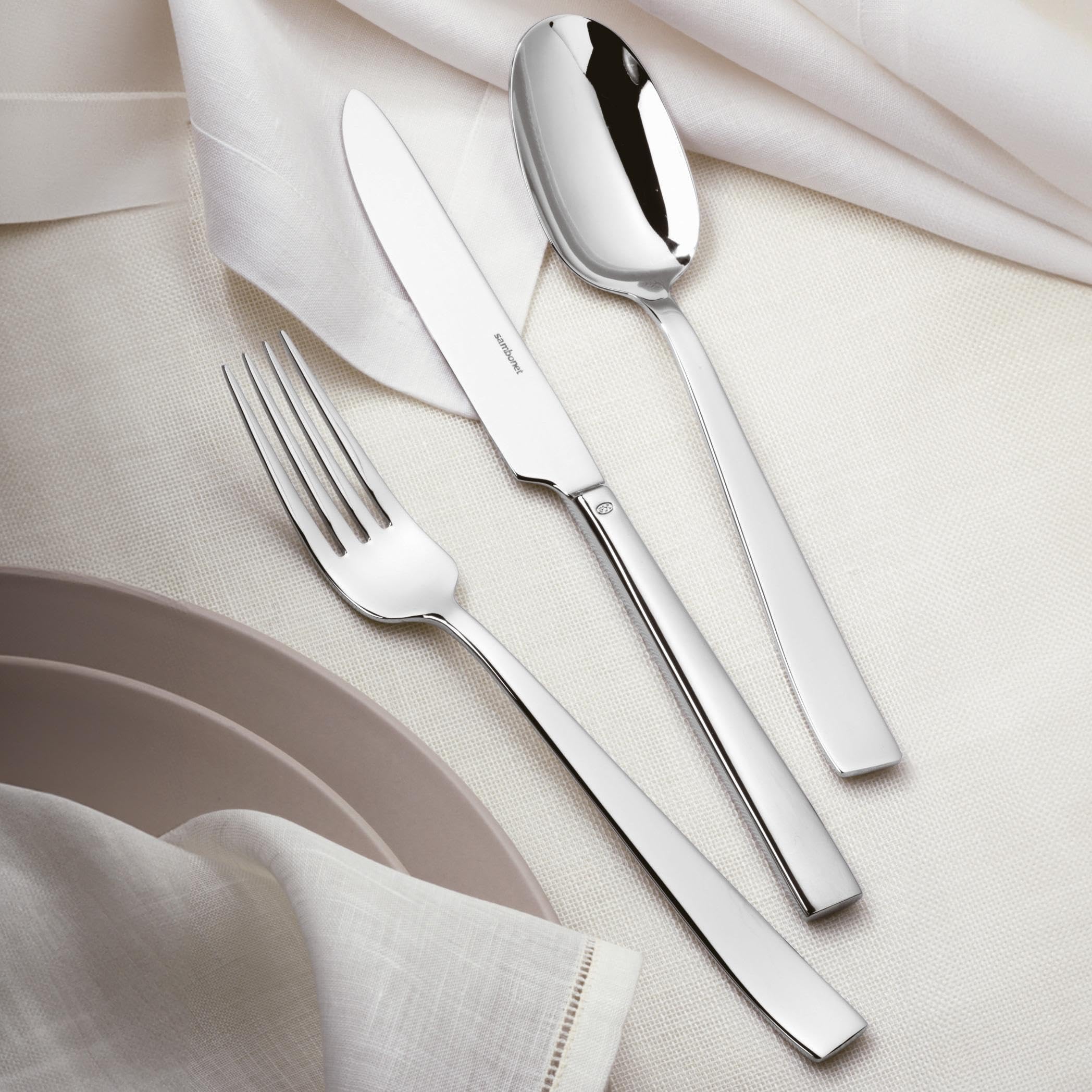 Sambonet 62512-83 36-Piece Stainless Steel Cutlery Set - Premium Flatware for Dining, Kitchen & Entertaining - Includes Forks, Knives & Spoons for Everyday Use & Special Occasions